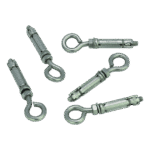 Bucha metalica inox com olhal para aplicar rede antipombos