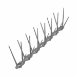 Espigões Anti Pombo com 3 filas de espetos em policarbonato cinza e resistentes a raios UV