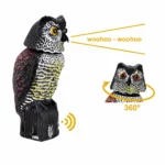 Mocho com sensor de movimento e som para espantar pombos