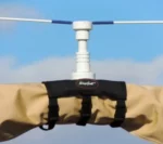 Suporte com abraçadeiras para fixação do Stop Gull Air em tubos no barco, montagem segura