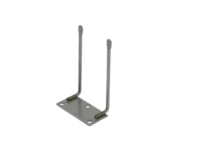 Base dupla em inox para instalação de cabos dissuasores de aves